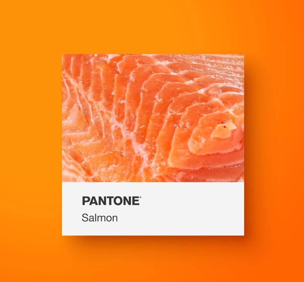 Pantone orange food. 
Salmon. Yoenpaperland